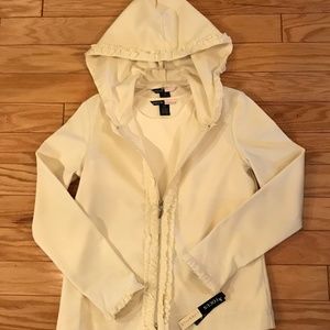 Ruffled 2-piece hooded top and jacket